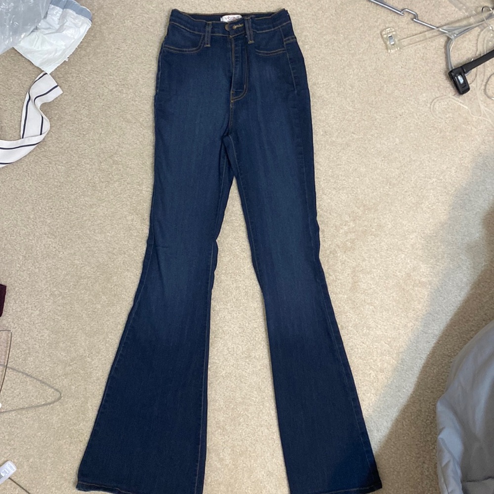 Flare stretchy denim jeans
